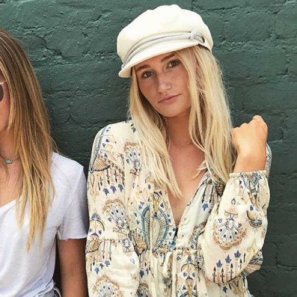 white brixton hat
